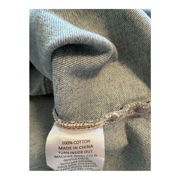 Harry Potter Deathly Hallows Girls Crop Denim Jacket - Size XL - Picture 9 of 16